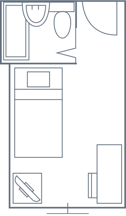 シングルルーム見取り図
