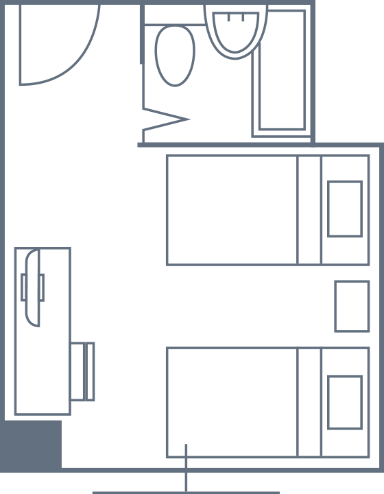 ツインルーム見取り図